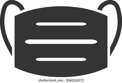 Covid Mask vector illustration. A flat illustration design of Covid Mask icon on a white background.
