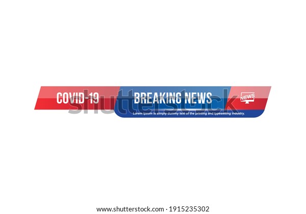 COVID News template title for\
screen TV channel on white background. Flat vector illustration\
EPS10.