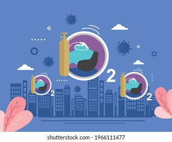covid oxygen level in all over india 