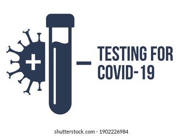 Covid pcr test vector icon. Corona virus covid19 tube test medical laboratory