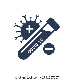 Covid Pcr Test Vector Icon. Corona Virus Covid19 Tube Test Medical Laboratory