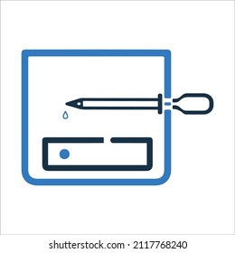 Covid or Rapid drop test icon