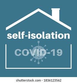 Covid Self-isolation concept Vector Illustration, stay at home if you test positive for coronavirus for 14 days quarantine.