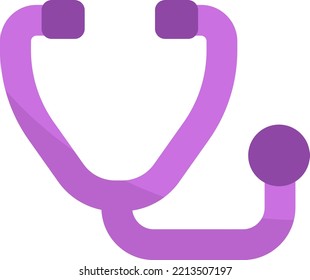 Covid stethoscope, illustration, vector on white background.