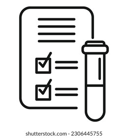 Covid test icon outline vector. Corona virus. Medical sample