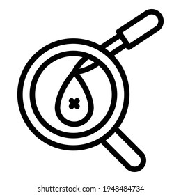 Covid Test Labor Dropper Symbol. Umriss-Covid-Testlab-Dropper-Vektorsymbol für Webdesign einzeln auf weißem Hintergrund