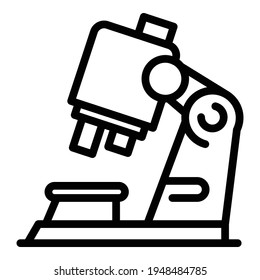 Covid test microscope icon. Outline Covid test microscope vector icon for web design isolated on white background