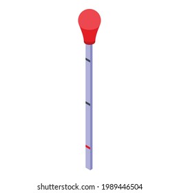 Covid test stick icon. Isometric of Covid test stick vector icon for web design isolated on white background