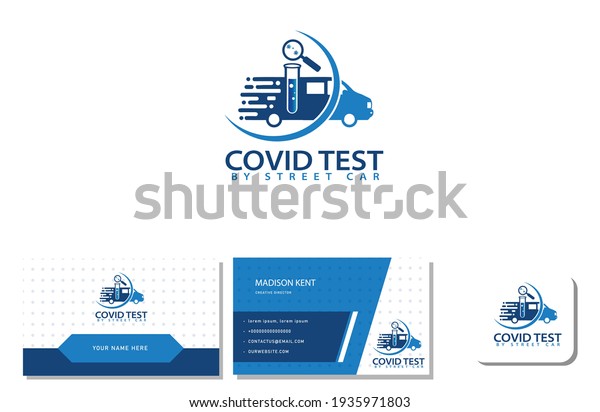 covid test in street logo design. covid\
test in car logo design .street covid test logo design. car covid\
test creative logo design. business card\
.