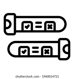 Covid tubes icon. Outline Covid tubes vector icon for web design isolated on white background