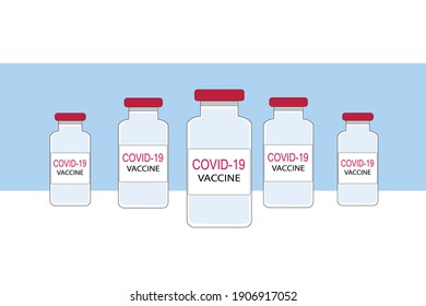 
Covid vaccine 19 vector illustration on blue background