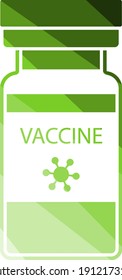 Covid Vaccine Icon. Flat Color Ladder Design. Vector Illustration.