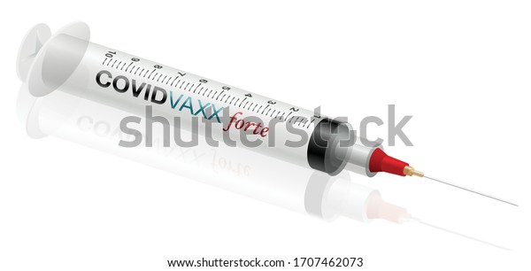 La Seringue De Vaccin Contre Le Image Vectorielle De Stock Libre De Droits