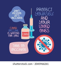 covid vaccine texts and items