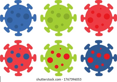 Covid vector bactery graphic variants