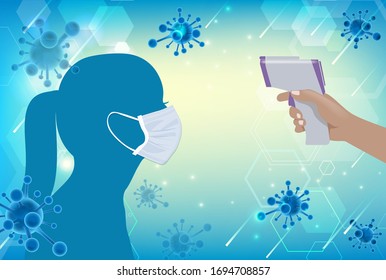 Covid Virus. Abstract vector 3d microbe isolated on blue background. Corona virus, allergy bacteria, medical healthcare, microbiology concept. Disease germ, pathogen organism, infectious micro virolog