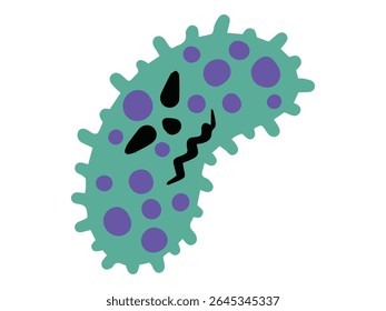 Ilustração de fundo de desenhos animados de vírus da covid