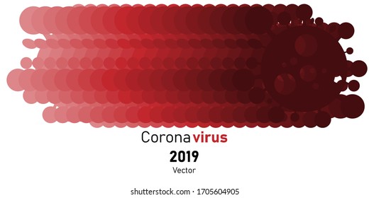 The covid virus or the corona
The overlapping red and dark shadows will fade away. On a white background