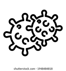 Covid virus icon. Outline Covid virus vector icon for web design isolated on white background
