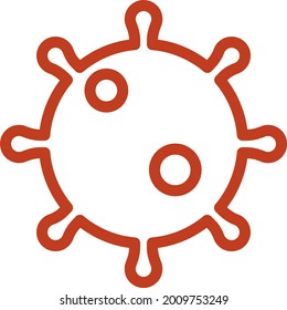 Covid virus, illustration, vector on a white background.