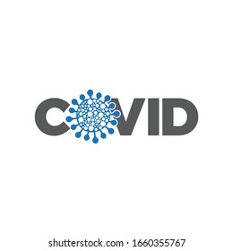 Covid virus logotype. corona logo