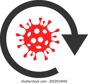 Covid Virus Update Icon With Flat Style. Isolated Vector Covid Virus Update Icon Illustrations, Simple Style.