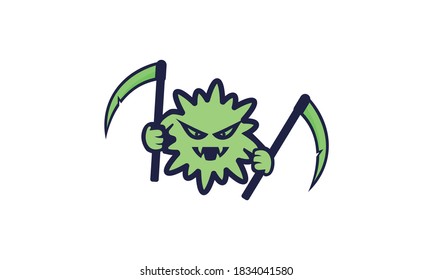 Covid Virus Vector Logo Design Inspirations