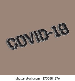 COVID-19 3d text abstract background