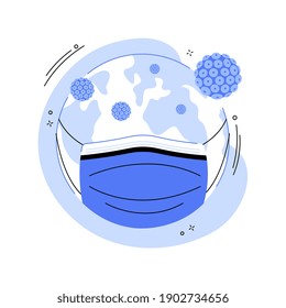 COVID-19 abstract concept vector illustration. Coronavirus worldwide, pandemic, covid-19 victims, infection outbreak, statistics, death toll, emergency state, quarantine measure abstract metaphor.