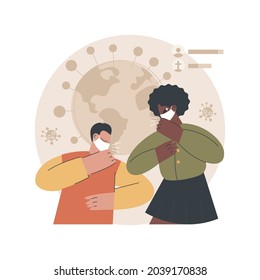 COVID-19 abstract concept vector illustration. Coronavirus worldwide, pandemic, covid-19 victims, infection outbreak, statistics, death toll, emergency state, quarantine measure abstract metaphor.