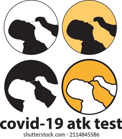 covid-19 atk test. vector illustration isolated on white background.
