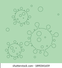 Covid-19 background. Pattern with coronavirus sign. Simple grafic.