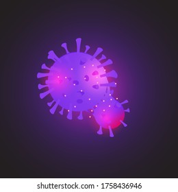 Covid-19 being mutation vector illustration