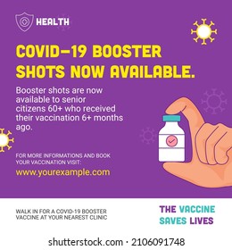 Covid-19 Booster Shots Now Disponible Diseño De Carteles Para Conciencia.