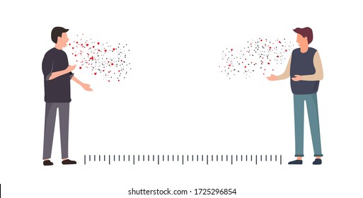 Covid-19 can spread through respiratory secretions from sneezing, coughing, and salivation when it enters the recipient's respiratory mucosa. Have a chance to become infected.