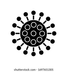 Covid-19 collection, virus in silhouette Design, vector illustration