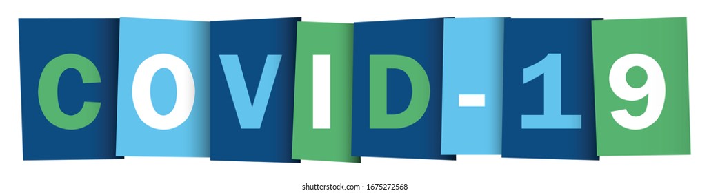 COVID-19 colorful vector typography banner