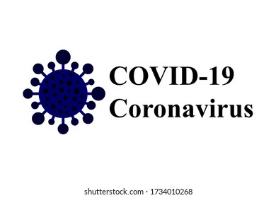 Covid-19 concept design logo on white background. Vector illustration.