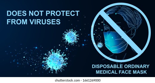Covid-19. Concept health safety protection coronavirus epidemic 2019 nCoV. Low poly wireframe style. Vector