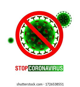 Covid19 concept label. Stop coronavirus.