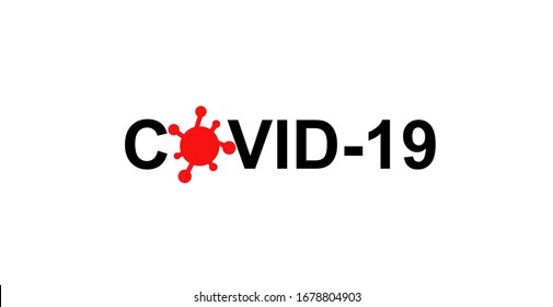 Covid-19 Konzept Text Design. Neuer offizieller Name für die Coronavirus-Krankheit COVID-19, Vektorillustration, Abbildung