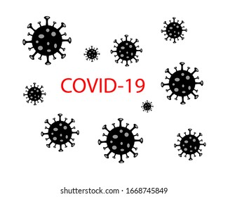 COVID-19 concept world map vector illustration. COVID-19 prevention design background