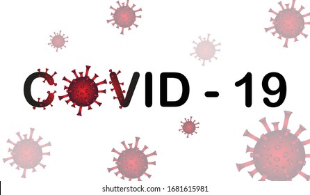 Covid19 or Corona virus can spread to everyone around  vector logo and icon 