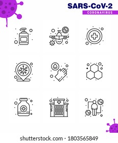 COVID19 corona virus contamination prevention. Blue icon 25 pack such as  chemistry; medical; medical; hands; covid viral coronavirus 2019-nov disease Vector Design Elements