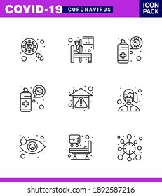 COVID19 corona virus contamination prevention. Blue icon 25 pack such as  protection; hygiene; medical; home; virus viral coronavirus 2019-nov disease Vector Design Elements