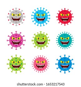 covid-19 corona virus graphic vector set