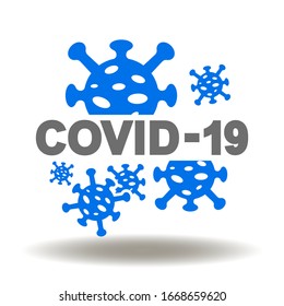 COVID-19 Corona Virus Icon Vector. Coronavirus Disease Logo. Medical Pandemic Infection Biohazard 2019-nCoV Illustration.