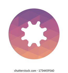 Covid-19 (Corona Virus) Icon Vector Triangulation Art Background