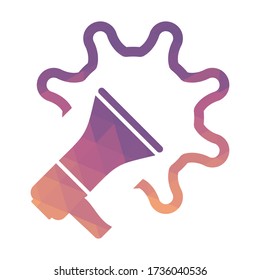 Covid-19 (Corona Virus) Icon Vector Triangulation Art