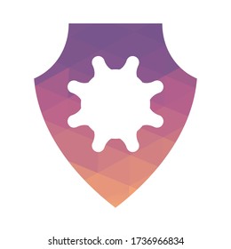 Covid-19 (Corona Virus) Icon Vector Triangulation Art